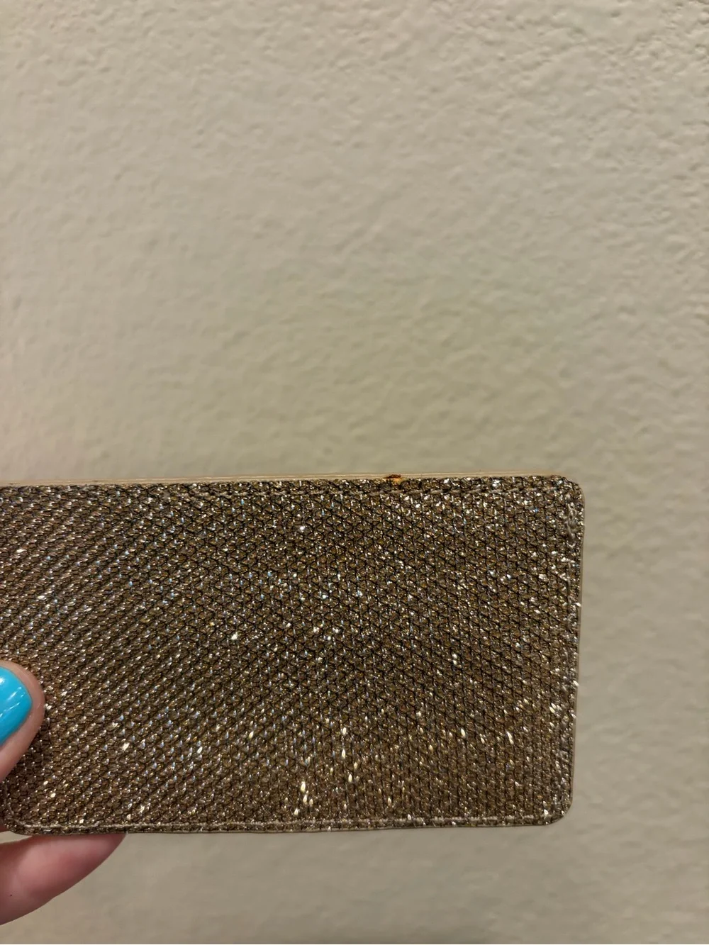 White House Black Market Glitter Mesh Credit Card Case - LOT OF 2 - Gold & black